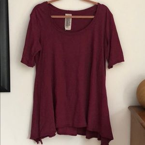 Dark Cherry Free People Everyday Flow Tee